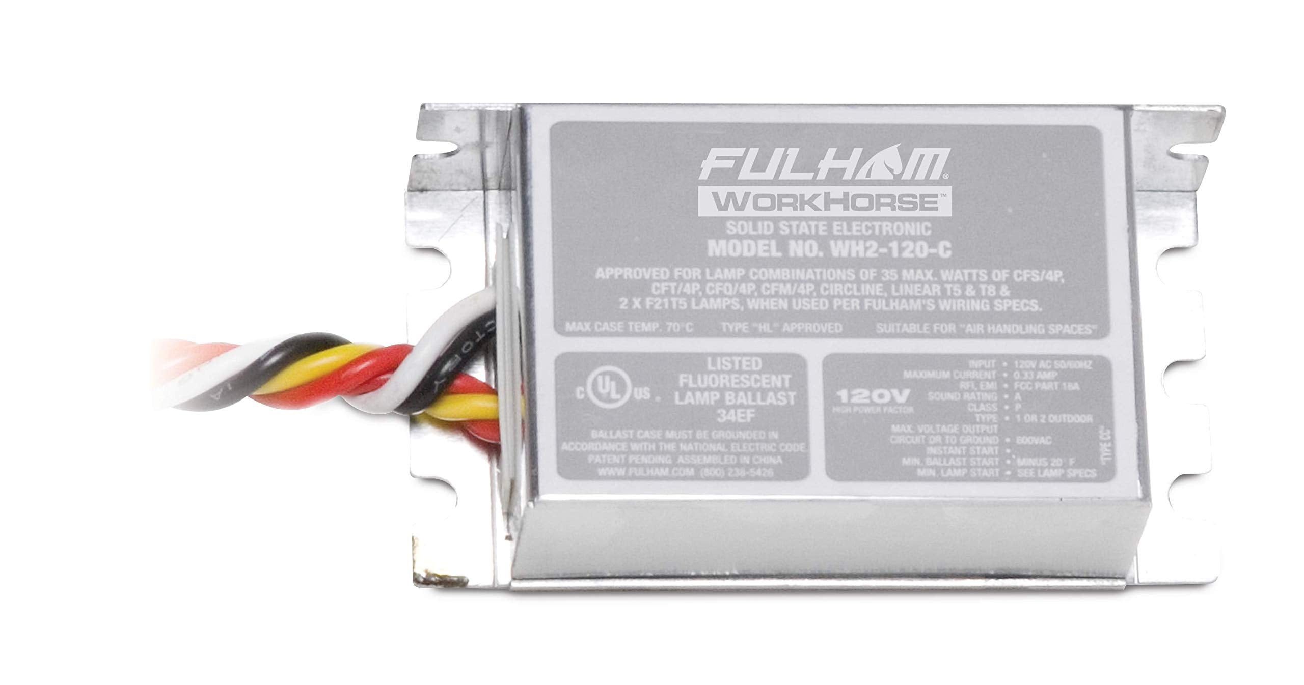 Fulham Lighting Wh2-120-C Workhorse 2 Versatile Fluorescent Lamp Ballast, 120V